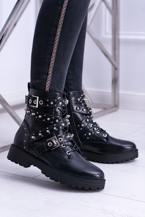 Dámske vysoké čierne topánky Albere