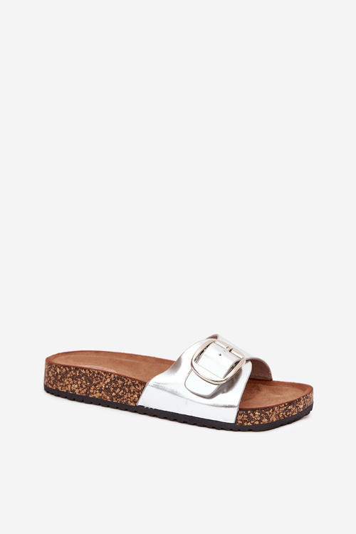 Dámske Sandały Na Korkovej Platforme S Prackou Strieborné Vianara