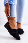Dámské prolamované baleríny Slip-on Černe Rosario