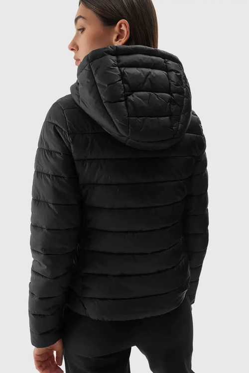 Dámská Péřová Bunda S Kapucí 4F Černá 4FWAW24TDJAF468-20S