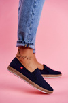 Espadrilles Dámska veľká hviezda Slip-On Navy FF276036