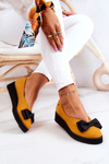 Suede Ballerinas na platforme Maciejka 05062-07 žltá