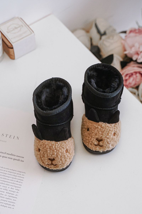 Zateplené detské snehule Lamy čierne Esandira