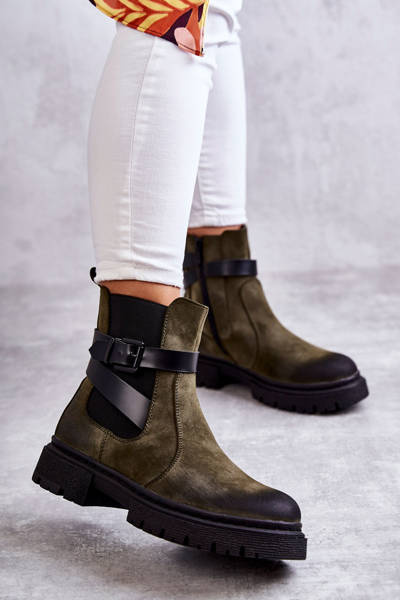 Ženské izolované topánky so zeleným pásom Jose