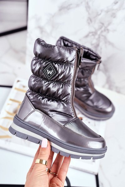 Dámské Sněhule Teplě Přírodní vlna Tmavě šedé Mumm