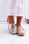 Espadrilles dámske zlaté pery