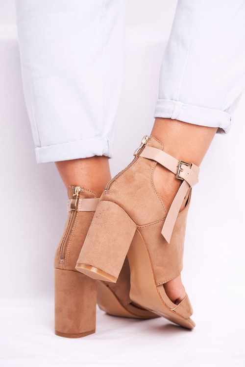 Sandály Na Podpatku Vinceza 20-17054 Béžové