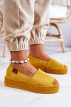 Nazouvací semišové espadrilky žlute Lesley