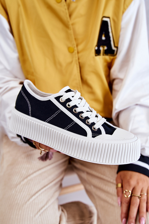 Nízké Tenisky Na Platformě černé Mischa