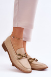 Klasické béžové lorien Moccasins