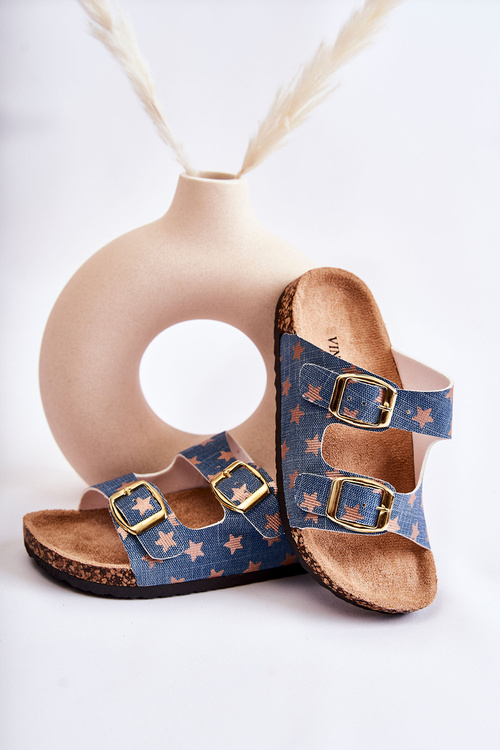 Pohodlné dětské pantofle modré Ander