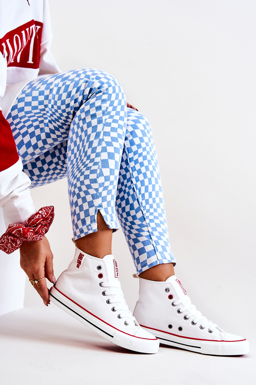 High Leather tenisky veľká hviezda jj274132 biela