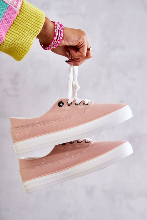 Dámske materiálne tenisky Big Star KK274020 nahé