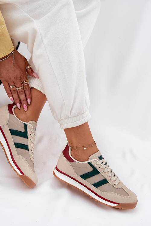 Nízké Dámské Tenisky Tmavě Béžové Rulaana