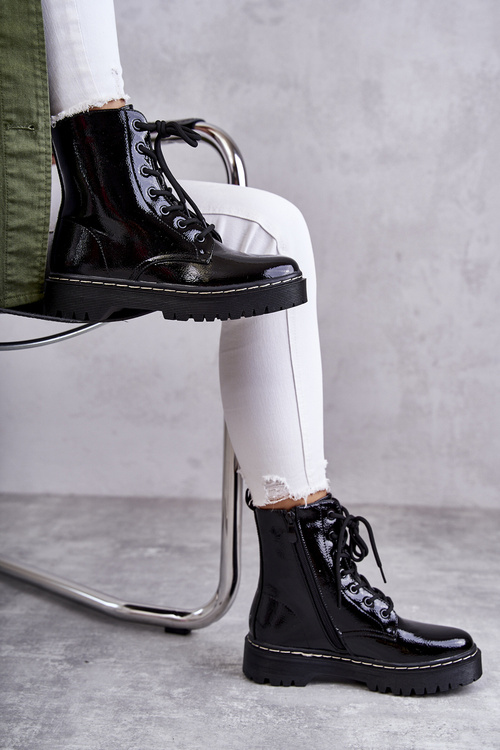 Dámské Kotníkové Ploché Boty Cerné Kognito