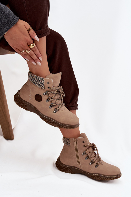 Vykurované Trapper Čižmy Ženy Béžové Zenaya