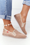 Prolamované Espadrilky Big Star FF276035 Béžové