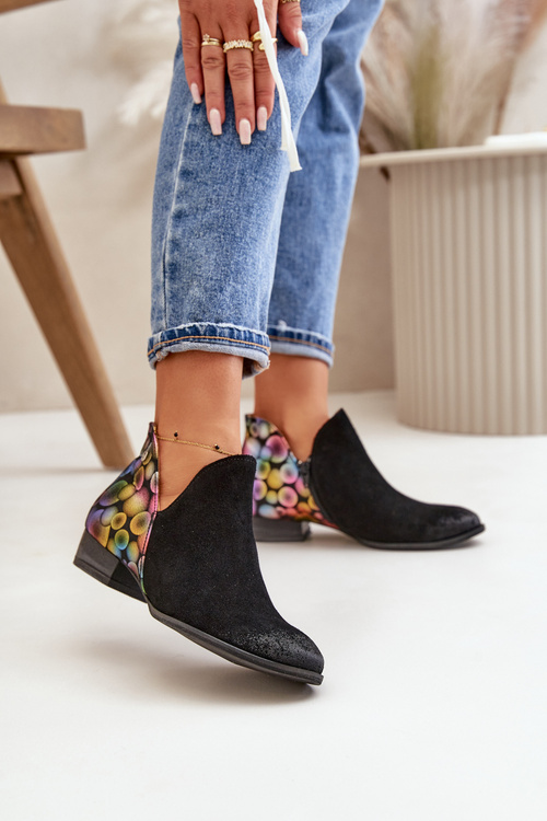 Kožené Boty Maciejka S Výřezy Černé 04091-77