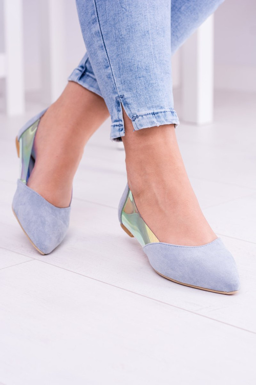 Lu boo modrá priehľadná holografická balerína vo Venessa Spitz