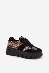 Semišové zateplené dámske tenisky na masívnej platforme Vinceza 66841 Panther Čierne