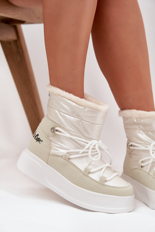 Dámské zimní boty Na platformě Lee Cooper LCJ 25 03 3815 Bílé