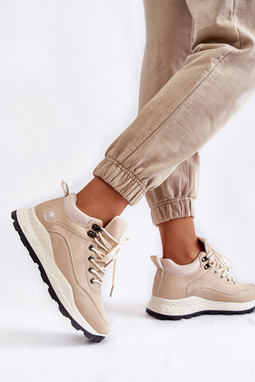 Dámská zateplená trekingová obuv Trappers Světle béžove Otto
