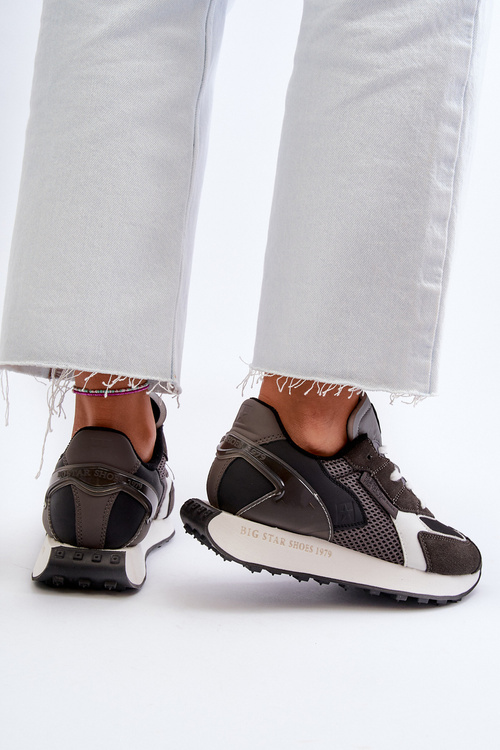 Dámske tenisky na platforme s pamäťovou penou Big Star NN274683 Čierne