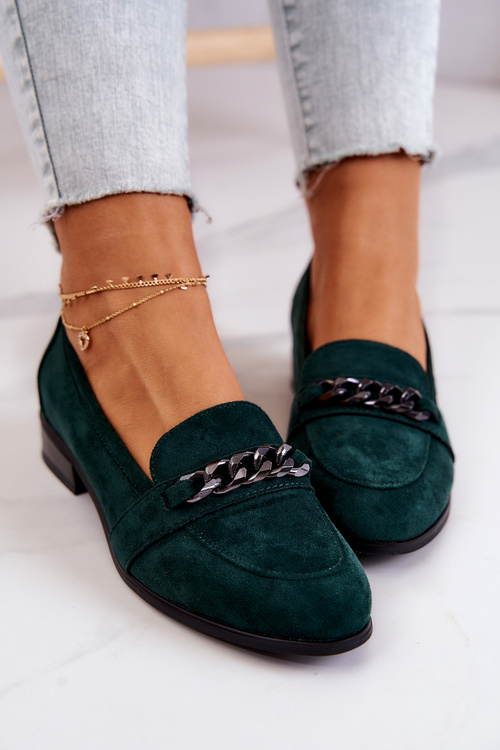 Zańczowe Moccasins Green Yasmin
