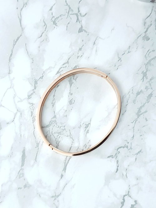 Dámsky oceľový náramok s zirkónovým ružovým zlatým kryštálom