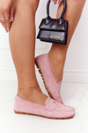 Dámsky semišový Moccasins S. Barski Pink