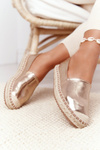 Kožené espadrilly na pletenej podrážke veľkej hviezdy HH274503 PLN