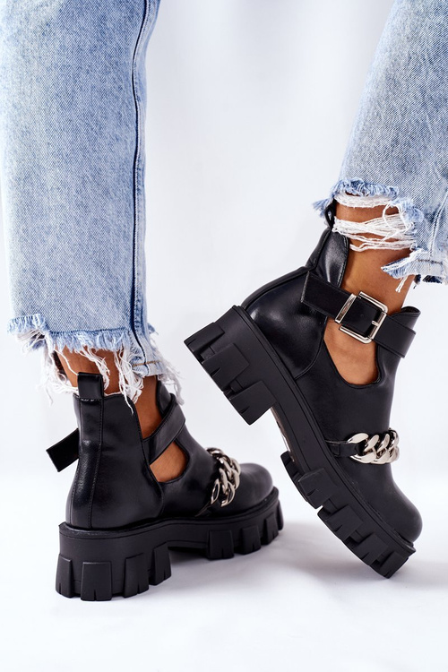 Dámské boty s řetězem Černé Torment