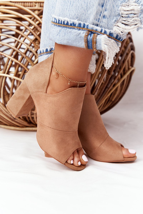 Jarné semišové topánky na Vincez Post 21-17095 Beige