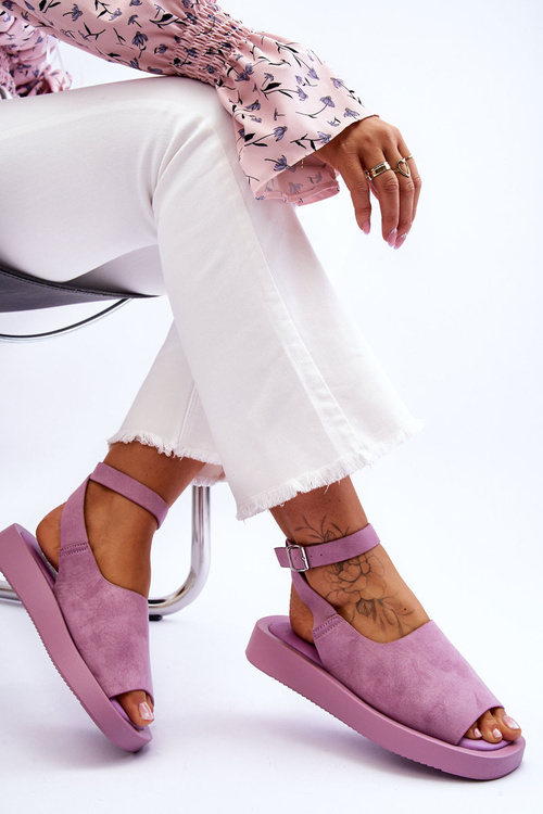 Pohodlné dámske sandále na platforme Purple Rubie