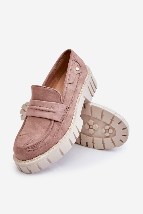 Dámské semišové nazouvací boty Světle hnědé Fiorell