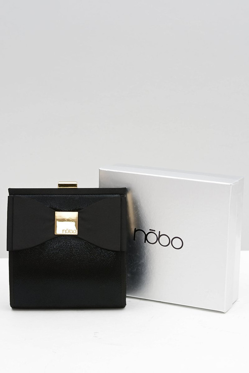 Damska Mała Czarna Torebka Nobo Kokarda