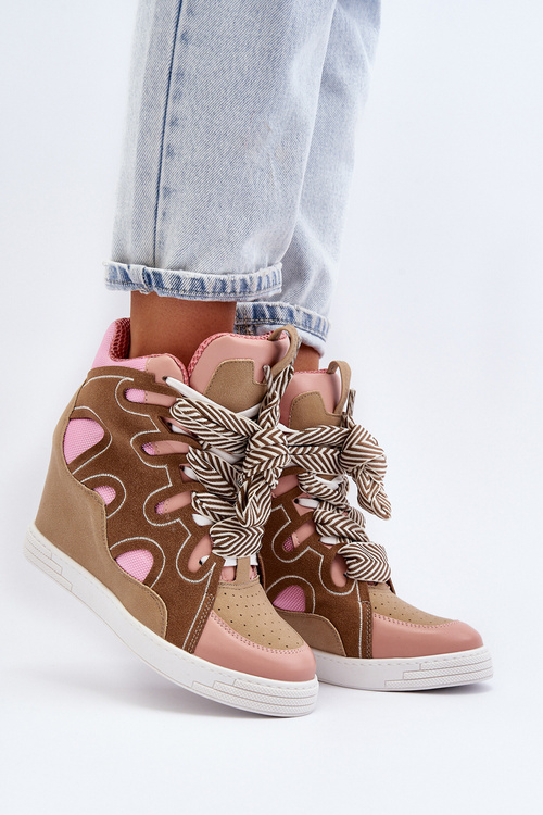 Dámske tenisky na platforme ružové Leoppa