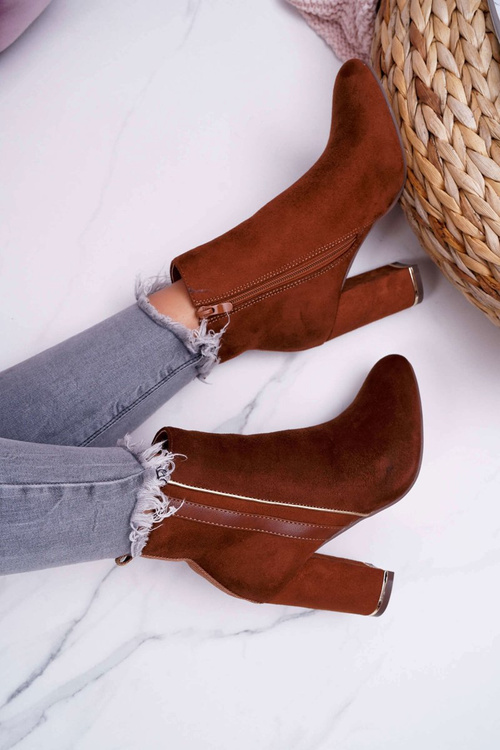 Dámské Kotníkové Boty Na Podpatku Camel Domeno