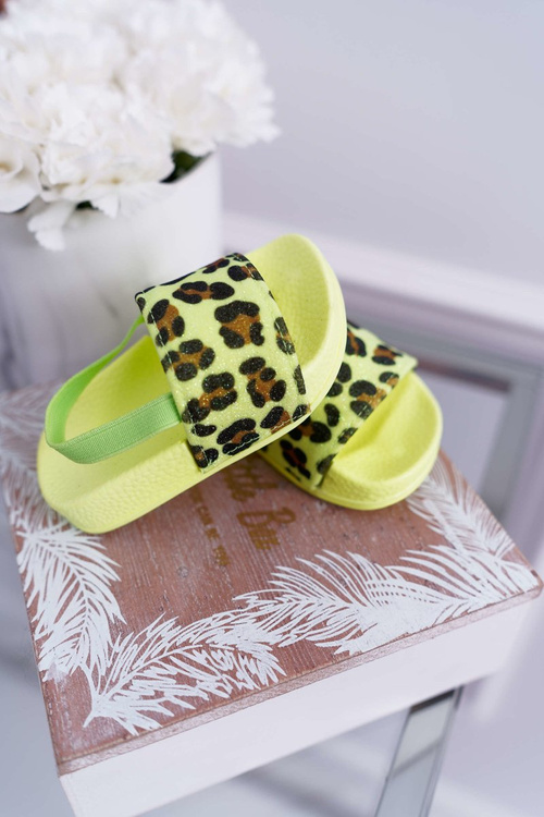 Dětské Gumové Nazouváky S Brokátem Limetkové Rimia