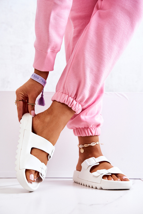 Gumové Pantofle Na Platformě Bíle Westie