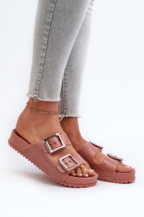 Dámske Šľapky Hladké ZAXY HH285156 Špinavá Ružová