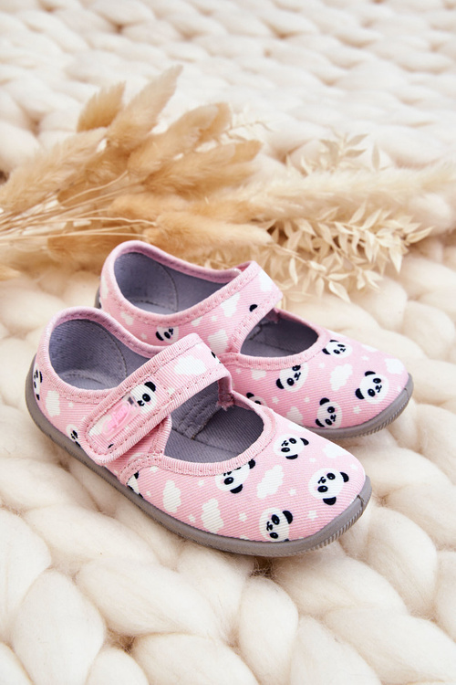 Detská papieka balerína s suchým zipsom befado panda 955x021 svetlo ružová