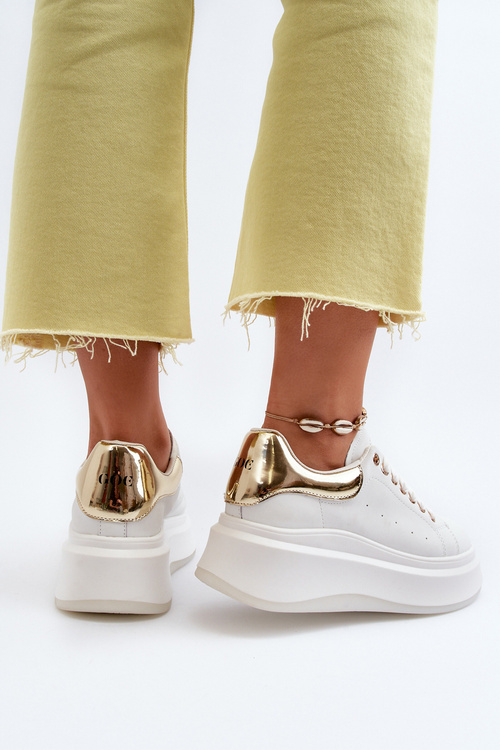 Dámske Kožené Tenisky GOE NN2N4031 Biele