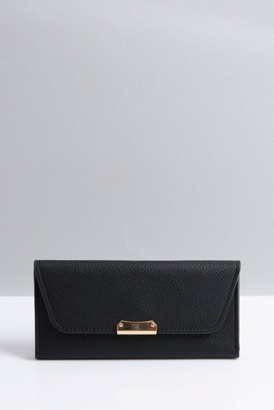 Štýlová veľká čierna dámska peňaženka