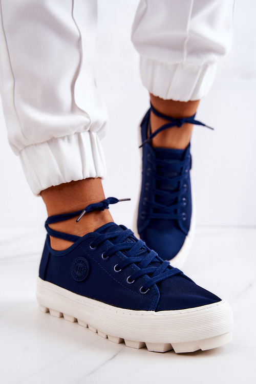 Dámske tenisky na platforme Big Star JJ274491 Navy Blue