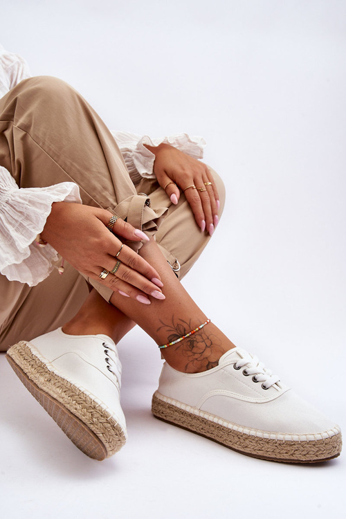 Šněrovací Espadryly Big Star LL274833 Bílé