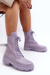 Dámské pracovní boty z ekokůže fialové Irande