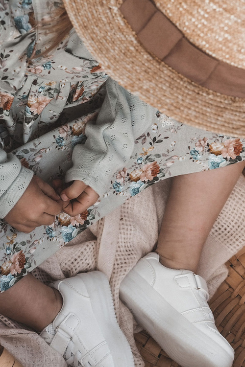 Detské kožené športové topánky s suchým zipsom