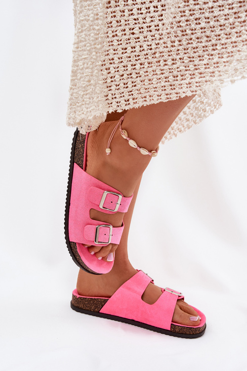 Dámske Šľapky S Prackami Neonovo Rúžové Oliena