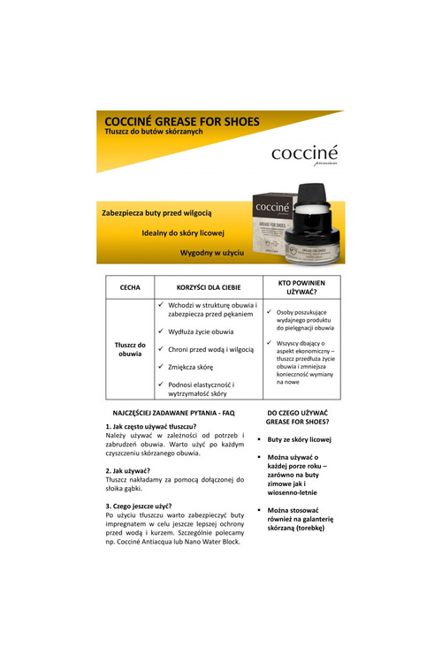 Coccine Grease For Shoes Protection and Softness